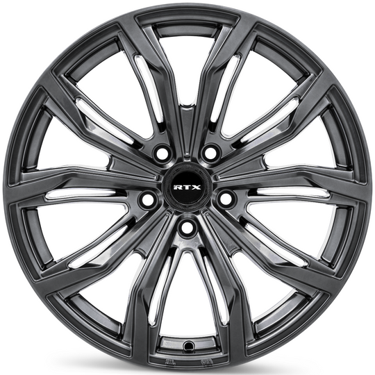 083260 - RTX Black Widow 18X8 5X114.3 ET 42mm Hyper Black - RTX Wheels Canada
