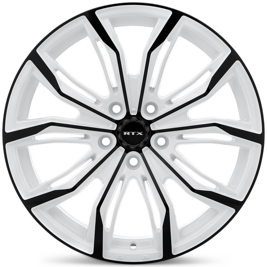 083258 - RTX Black Widow 18X8 5X114.3 ET 42mm White and Black - RTX Wheels Canada