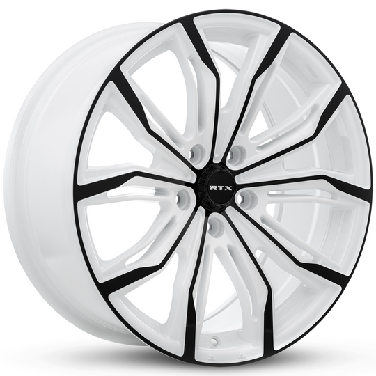 083258 - RTX Black Widow 18X8 5X114.3 ET 42mm White and Black - RTX Wheels Canada