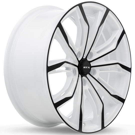 083258 - RTX Black Widow 18X8 5X114.3 ET 42mm White and Black - RTX Wheels Canada