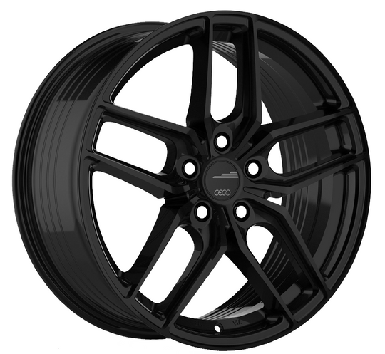 178627 - Ceco C01 19X8.5 5X114.3 ET 40mm Gloss Black - Ceco Wheels Canada