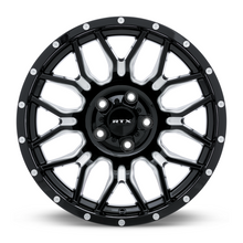 Load image into Gallery viewer, 163731 - RTX Offroad Claw 18X9 8X170 ET -12mm Gloss Black Milled with Rivets -  RTX Wheels Canada
