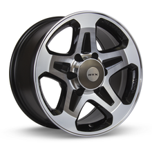 Charger l'image dans la galerie, 081927 - RTX Courier 16X7 6X130 ET 30mm Black Machined - RTX Wheels Canada