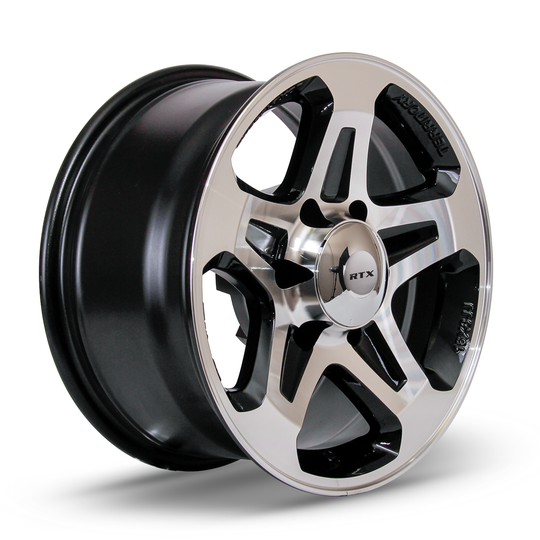 081927 - RTX Courier 16X7 6X130 ET 30mm Black Machined - RTX Wheels Canada