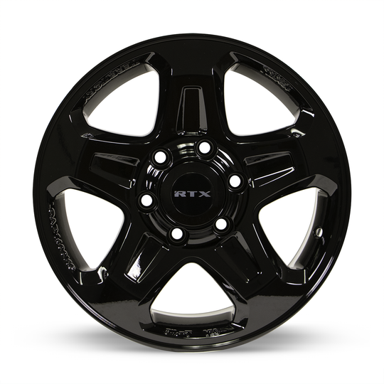082740 - RTX Courier 16X7 6X130 ET 30mm Gloss Black - RTX Wheels Canada