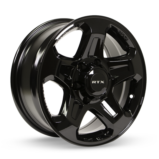 082740 - RTX Courier 16X7 6X130 ET 30mm Gloss Black - RTX Wheels Canada