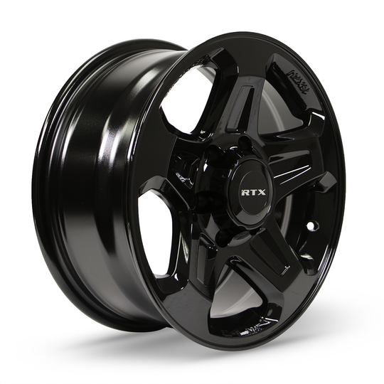 082740 - RTX Courier 16X7 6X130 ET 30mm Gloss Black - RTX Wheels Canada