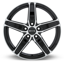 Load image into Gallery viewer, 082340 - RTX Frost 17X7 5X114.3 ET 42mm Black Machined - RTX Wheels Canada