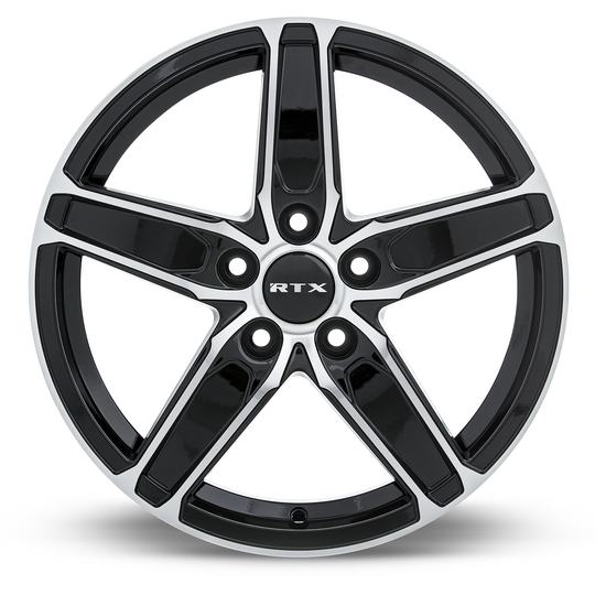 082337 - RTX Frost 17X7 5X114.3 ET 38mm Black Machined - RTX Wheels Canada