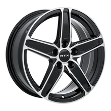 Load image into Gallery viewer, 082338 - RTX Frost 17X7 5X114.3 ET 42mm Black Machined - RTX Wheels Canada