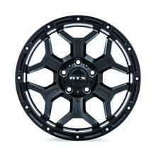 Load image into Gallery viewer, 083113 - RTX Offroad Goliath 18X9 5X127 ET -15mm Satin Black with Milled Rivets -  RTX Wheels Canada
