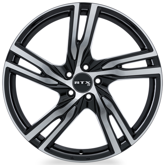 082980 - RTX OE Gothenburg 20X8 5X108 ET 45mm Gloss Black Machined -  RTX Wheels Canada