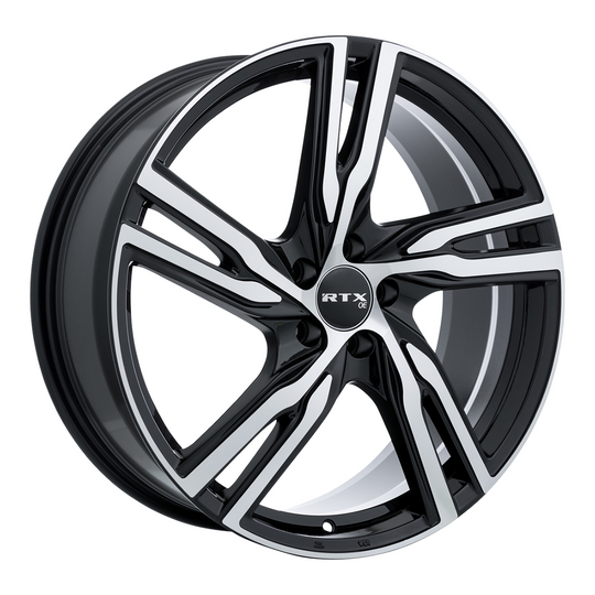 082980 - RTX OE Gothenburg 20X8 5X108 ET 45mm Gloss Black Machined -  RTX Wheels Canada