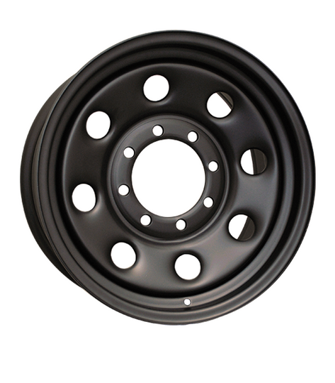 H2185AM - RTX Steel Wheel 17X8 8X165.1 ET 25mm Black - RTX Wheels Canada
