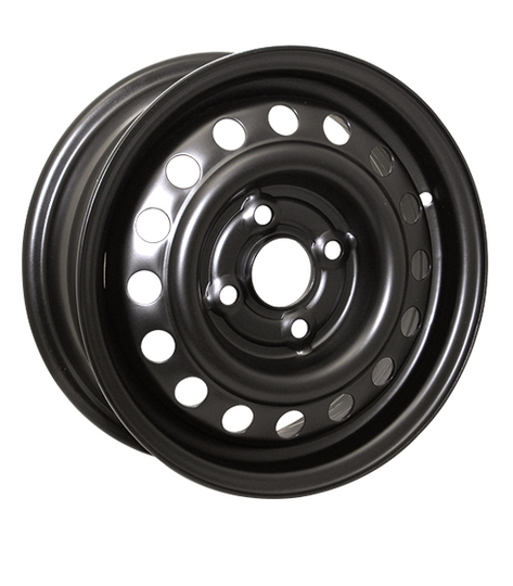 H62579AM - RTX Steel Wheel 15X6 4X100 ET 45mm Black - RTX Wheels Canada