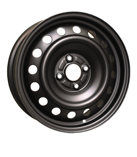 H8077AM - RTX Steel Wheel 15X6 4X100 ET 45mm Black - RTX Wheels Canada