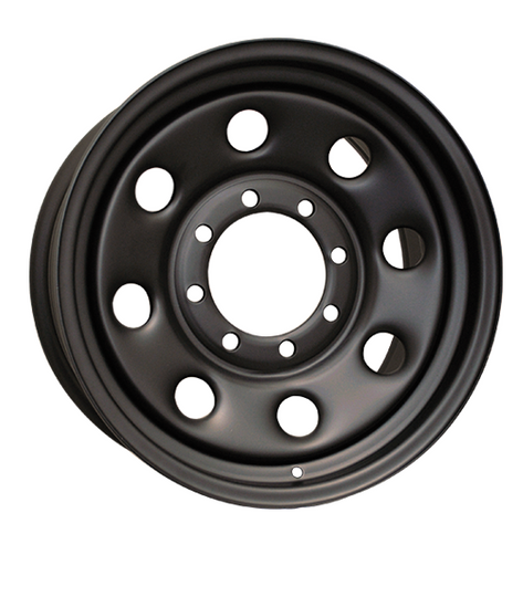 H8096AM - RTX Steel Wheel 18X8 8X180 ET 25mm Black - RTX Wheels Canada