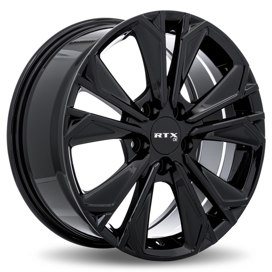 083187 - RTX OE HD01 18X7.5 5X114.3 ET 45mm Gloss Black -  RTX Wheels Canada