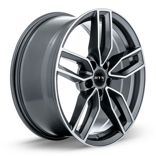 507406 - RTX OE Kempten 19X8 5X112 ET 35mm Satin Black with Machined Face -  RTX Wheels Canada