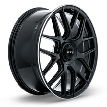 Charger l'image dans la galerie, 507421 - RTX OE Leonburg 20X8.5 5X112 ET 38mm Gloss Black with Machined Edge -  RTX Wheels Canada