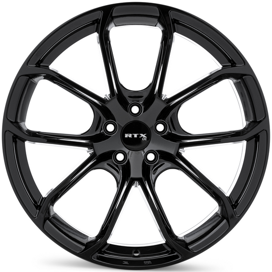 083227 - RTX OE MC01 20X9 5X112 ET 26mm Gloss Black -  RTX Wheels Canada