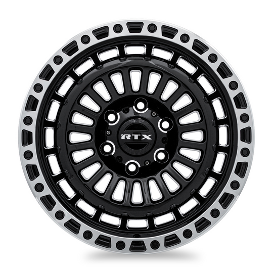 083132 - RTX Offroad Moab 18X9 6X139.7 ET 0mm Gloss Black Machined Lip -  RTX Wheels Canada