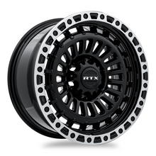 Load image into Gallery viewer, 083130 - RTX Offroad Moab 17X9 5X127 ET -15mm Gloss Black Machined Lip -  RTX Wheels Canada