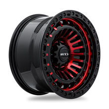 Load image into Gallery viewer, 083094 - RTX Offroad Moab 18X9 6X139.7 ET 0mm Gloss Black Machined Red -  RTX Wheels Canada