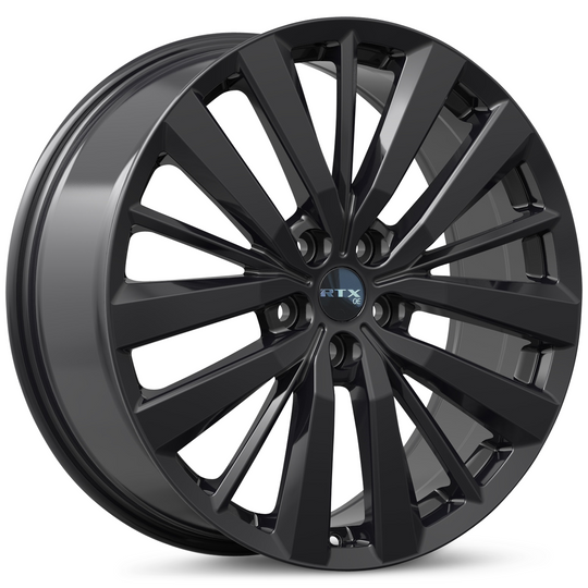 083279 - RTX OE NI02 20X8 5X114.3 ET 45mm Gloss Black -  RTX Wheels Canada