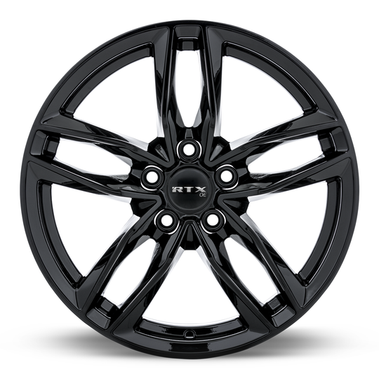 507402 - RTX OE Nuremberg 18X8 5X112 ET 35mm Gloss Black -  RTX Wheels Canada