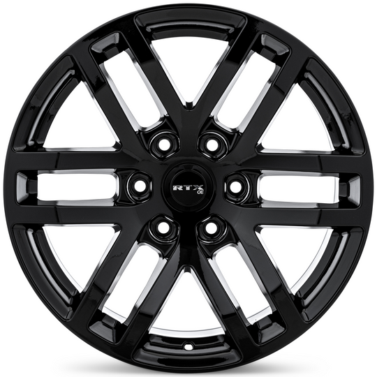 082875 - RTX OE Oak 18X9 6X135 ET 30mm Gloss Black -  RTX Wheels Canada