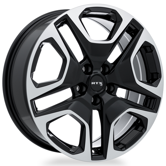 082974 - RTX OE Osaka 18X7 5X114.3 ET 35mm Satin Black Machined -  RTX Wheels Canada