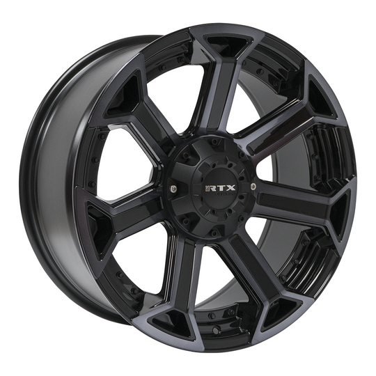 082832 - RTX Offroad Peak 20X9 6X135 / 6X139.7 ET 0mm Black Machined Grey -  RTX Wheels Canada