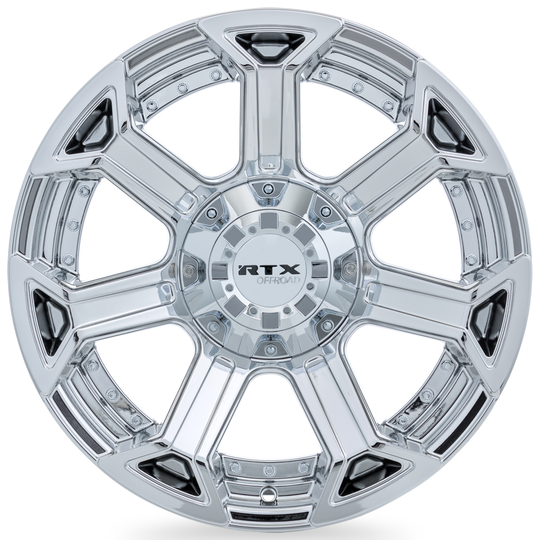 082946 - RTX Offroad Peak 18X9 6X135 / 6X139.7 ET 0mm Chrome / PVD -  RTX Wheels Canada