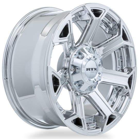 082946 - RTX Offroad Peak 18X9 6X135 / 6X139.7 ET 0mm Chrome / PVD -  RTX Wheels Canada