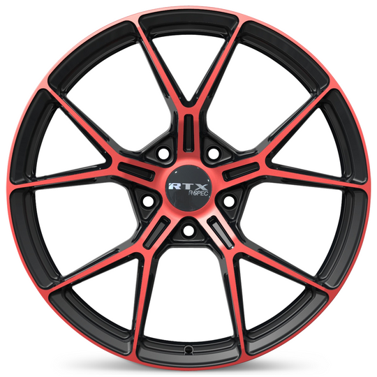 083316 - RTX R-Spec RS01 20X9 5X114.3 ET 35mm Gloss Black Machined Red -  RTX Wheels Canada