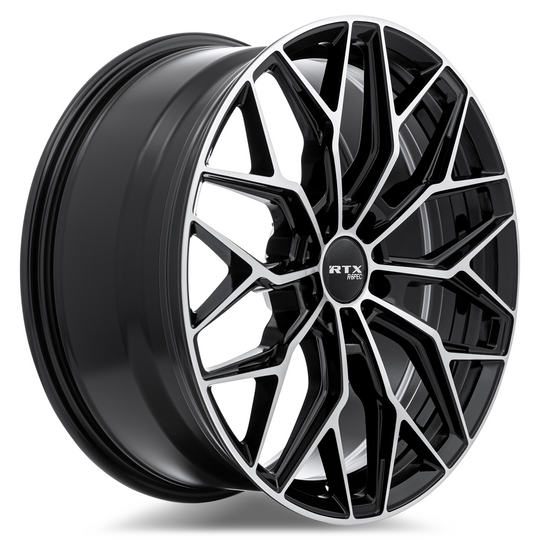 083154 - RTX R-Spec RS02 18X8 5X114.3 ET 38mm Gloss Black Machined - RTX R-Spec Wheels Canada