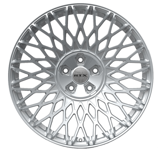 083404 - RTX Mesh 18X8 5X112 / 5X114.3 ET 40mm Hyper Silver - RTX Wheels Canada