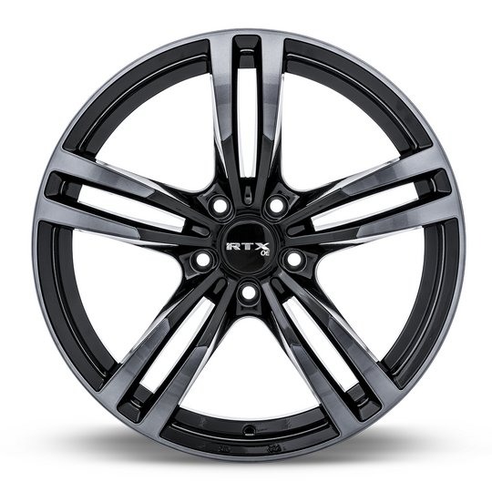 082616 - RTX OE Graz 19X8.5 5X120 ET 35mm Black Machined Grey -  RTX Wheels Canada