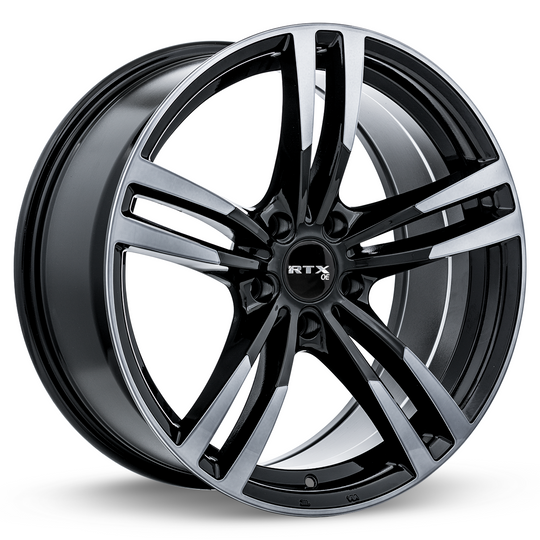 082616 - RTX OE Graz 19X8.5 5X120 ET 35mm Black Machined Grey -  RTX Wheels Canada