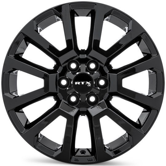 083261 - RTX OE NI01 17X7.5 6X114.3 ET 30mm Gloss Black -  RTX Wheels Canada