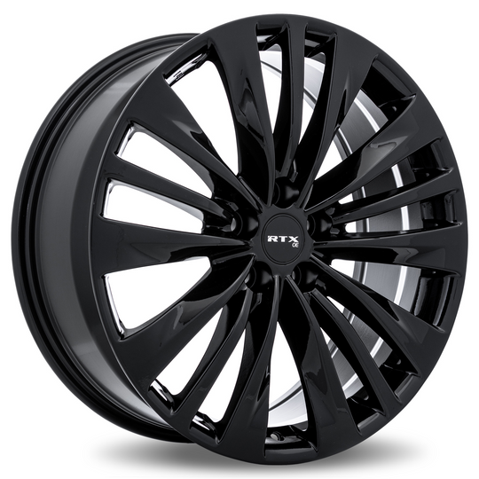 083083 - RTX OE TY02 20X8 5X114.3 ET 35mm Gloss Black -  RTX Wheels Canada