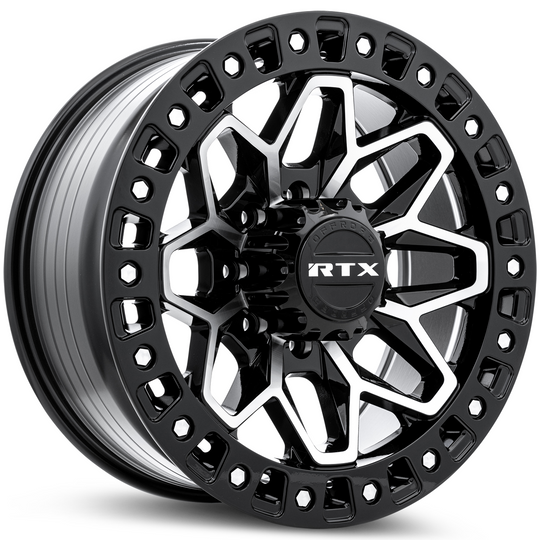 083206 - RTX Offroad Zion 20X9 8X180 ET 20mm Gloss Black Machined -  RTX Wheels Canada