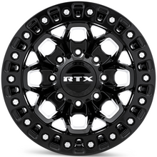 Load image into Gallery viewer, 083191 - RTX Offroad Zion 17X9 8X180 ET 20mm Gloss Black Milled Rivets -  RTX Wheels Canada