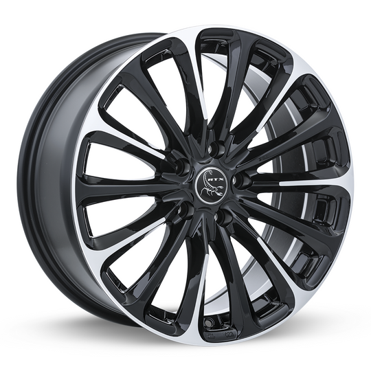081667 - RTX Poison 16X7 5X114.3 ET 42mm Black Machined - RTX Wheels Canada