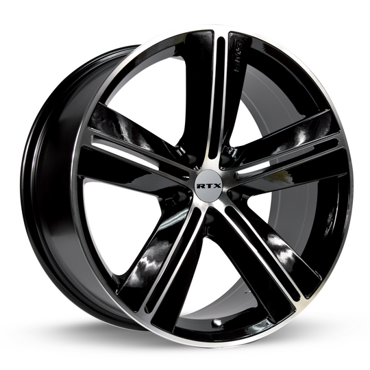 081325 - RTX SMS 16X7 5X114.3 ET 40mm Black Machined - RTX Wheels Canada