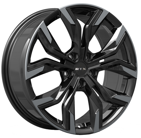 083362 - RTX R-Spec Venom 18X7.5 5X115 ET 40mm Gloss Black Machined -  RTX Wheels Canada
