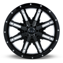 Load image into Gallery viewer, 082085 - RTX Offroad Ravine 17X8 6X135 / 6X139.7 ET 10mm Black Milled -  RTX Wheels Canada