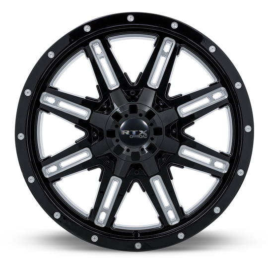 082462 - RTX Offroad Ravine 18X9 8X165.1 ET 10mm Black Milled -  RTX Wheels Canada
