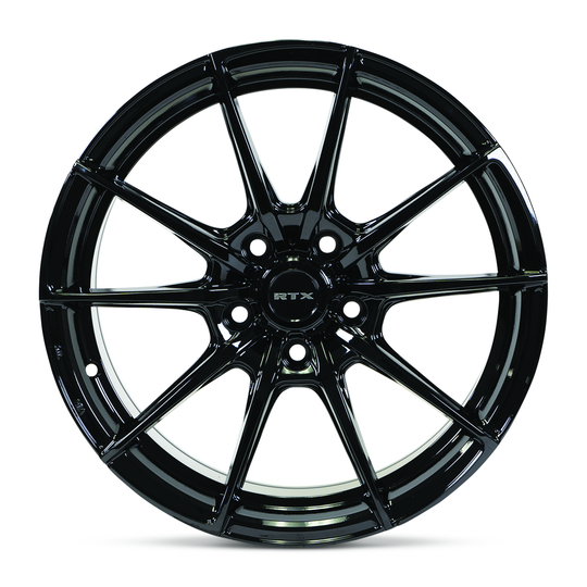 082883 - RTX SL01 18X8 5X114.3 ET 42mm Gloss Black - RTX Wheels Canada